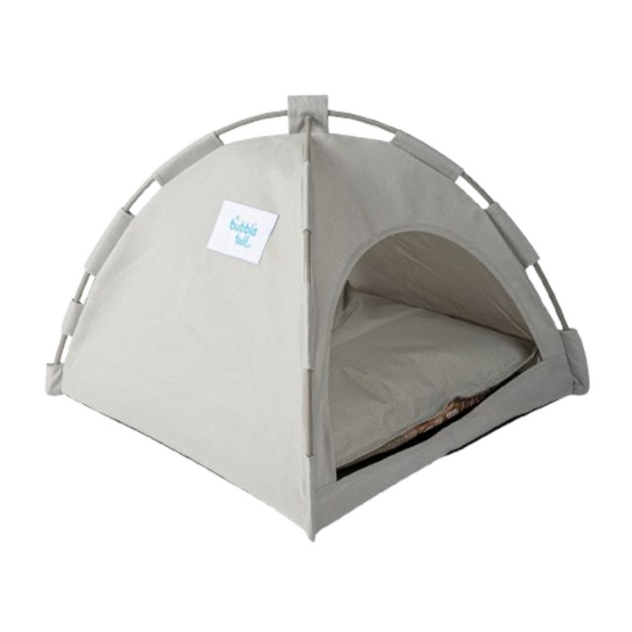 버블테일 여름 애견 텐트 하우스 강아지 고양이 반려동물 방석세트, 1개, 블루그레이