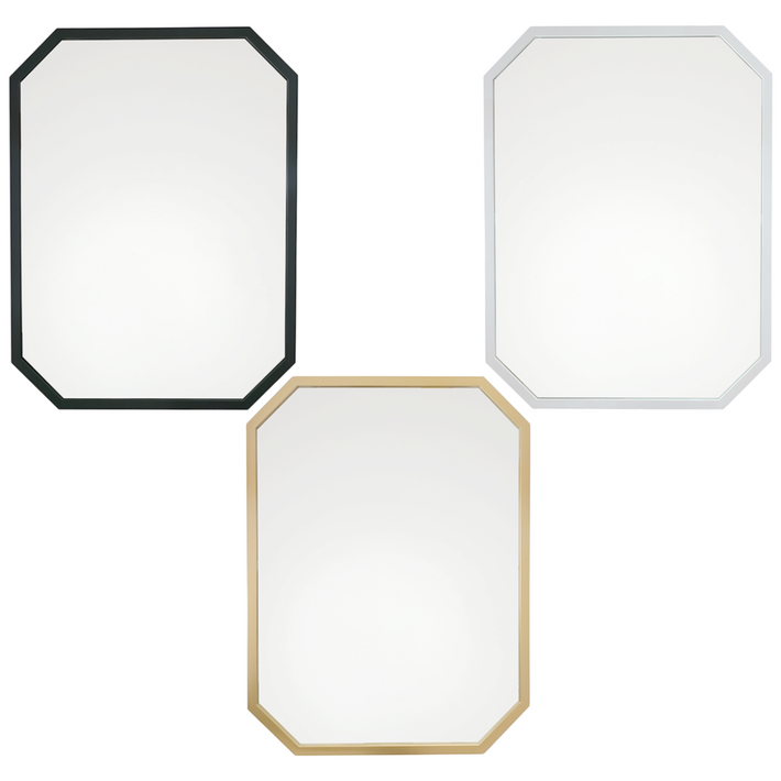 욕실거울 직팔각형거울 트랙 욕실경 거실 화장실 인테리어거울 직팔각, No.1 블랙