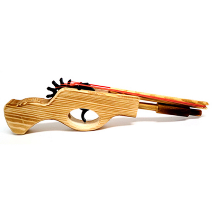 2500 나무 고무줄총 다연발 새총 추억의 딱총 안전한총