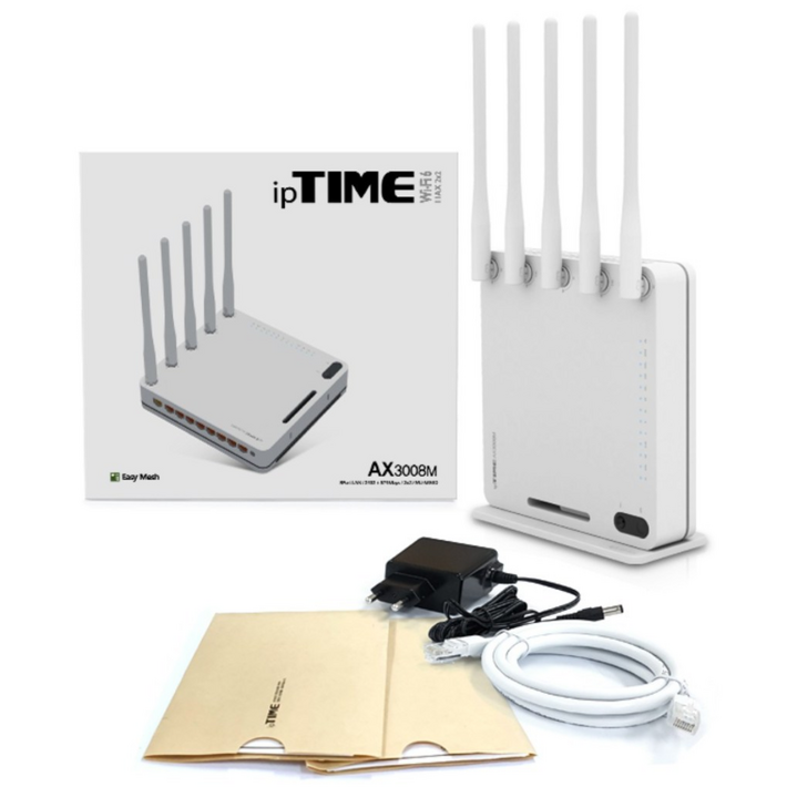 ipTIME 유무선공유기 A3008MU, IP TIME AX3008M화이트, 1개