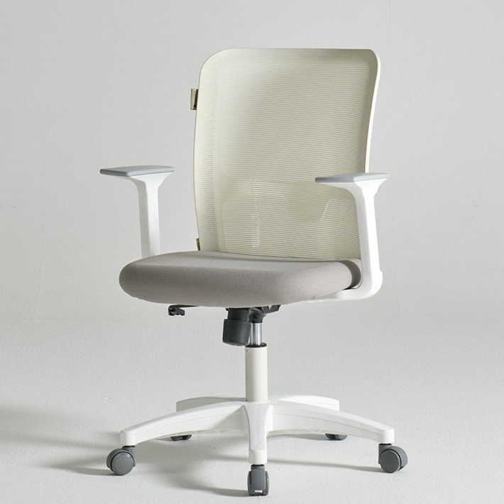 퍼백 윈드백 사무용 의자 자동 습도 조절 기능 국내제조 허리 등받이 학생 공부 컴퓨터 책상, 화이트그레이