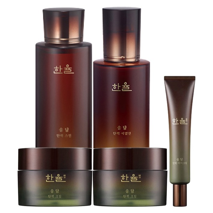 한율 본사직영 한율 송담 기초 세트 5종스킨에멀전크림2개아이크림쇼핑백, 1세트