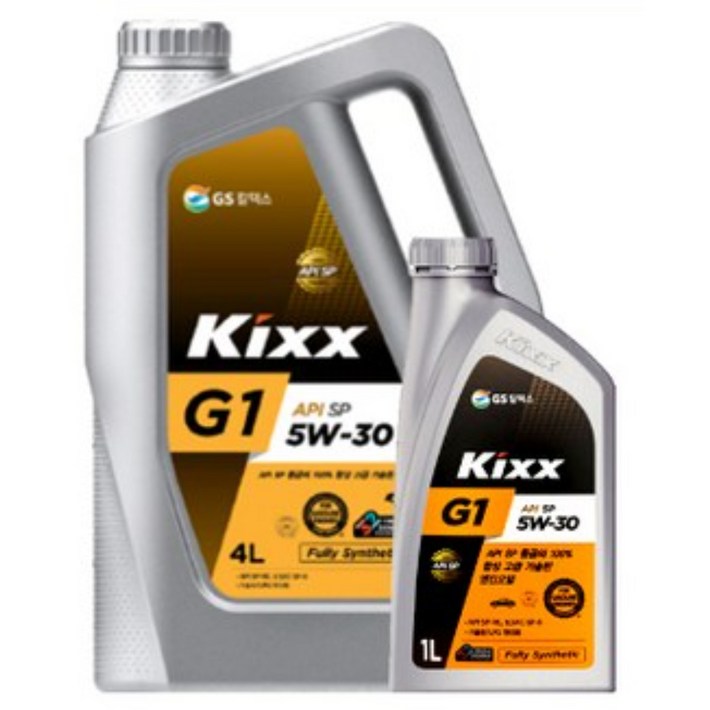 그랜저HG 2.4 가솔린 합성 엔진오일세트 킥스 G1 에어필터 오일필터 순정형 호환, 5L, 5w30, 1세트