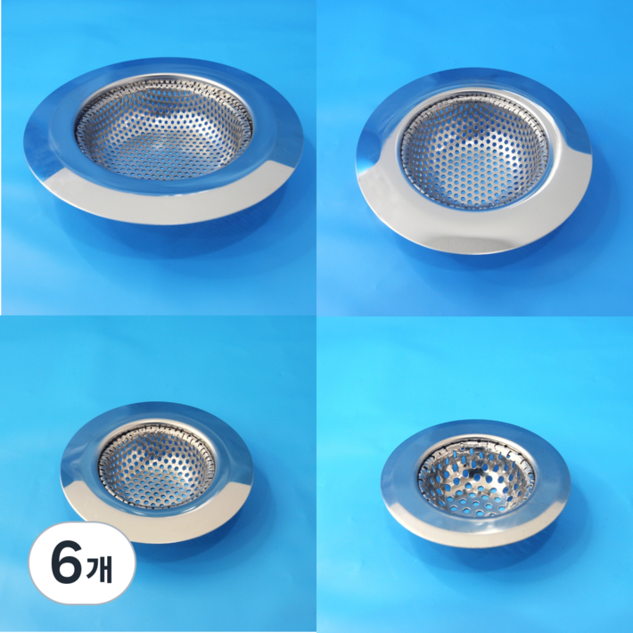 띵크프로덕트 싱크대 세면대 화장실 배수구 거름망, 6개, 1개