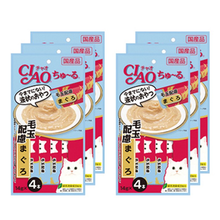 이나바 챠오 츄르 헤어볼케어 4p