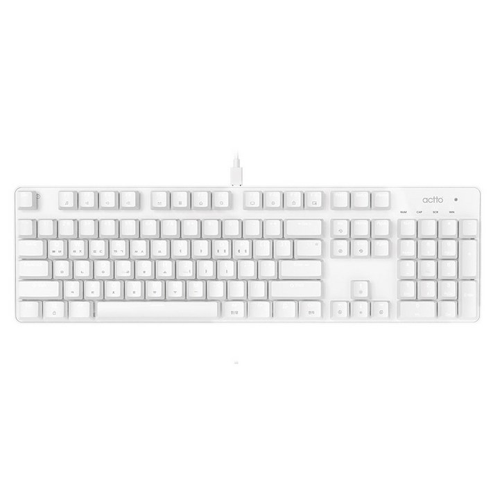 엑토 그로우 기계식 키보드, 적축, KBD65, 화이트 엑토 그로우 기계식 키보드, 적축, KBD65, 화이트