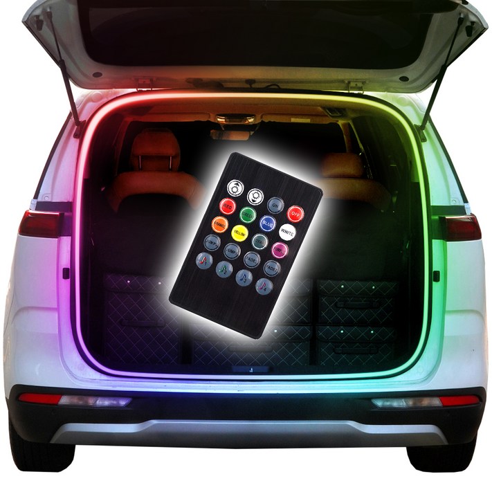 브릴리언트라이팅 차량용 트렁크 RGB 컬러 시거잭형 식빵 무드등 BLT12, 혼합색상, 1개