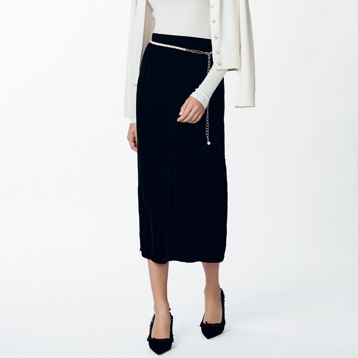 제시뉴욕 여성용 실크 벨벳 스커트 DEA5NSSK3310