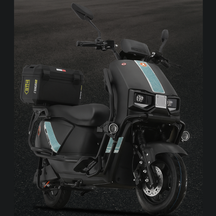 TorBike 고출력 전기 스쿠터 오토바이 스쿠터 배달 대형 배달통 리어백 전동 충전식 출퇴근용 추천, 화이트, 스틸