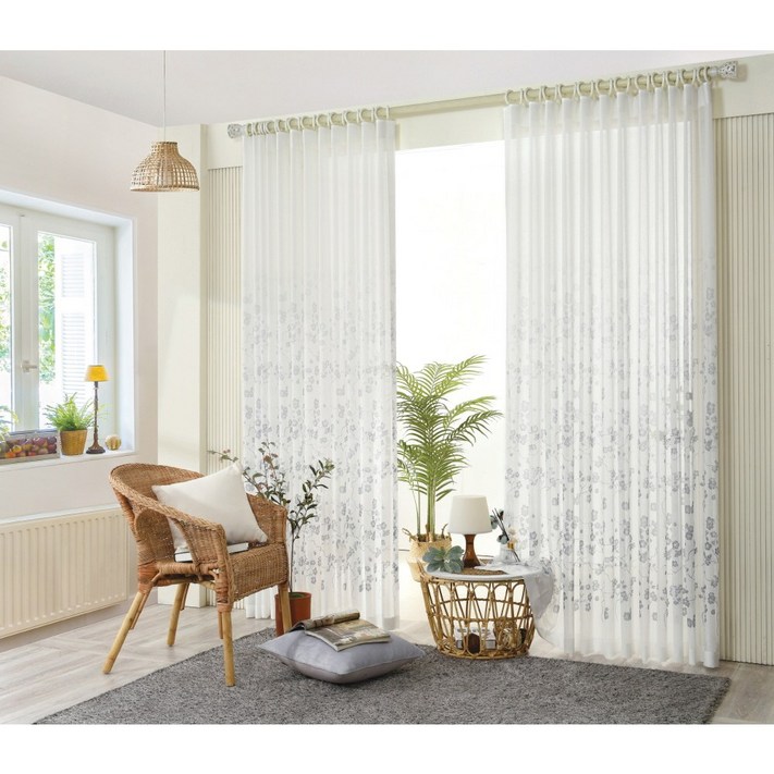 24평 거실커튼 속지 D.T.P 나염 이쁜 디자인 커튼