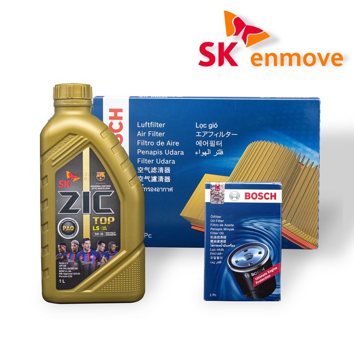 올뉴 모닝11년16년 가솔린 LPG 엔진오일 세트 지크 TOP LS 5W30 3L 보쉬 필터 A 2441 O 1189