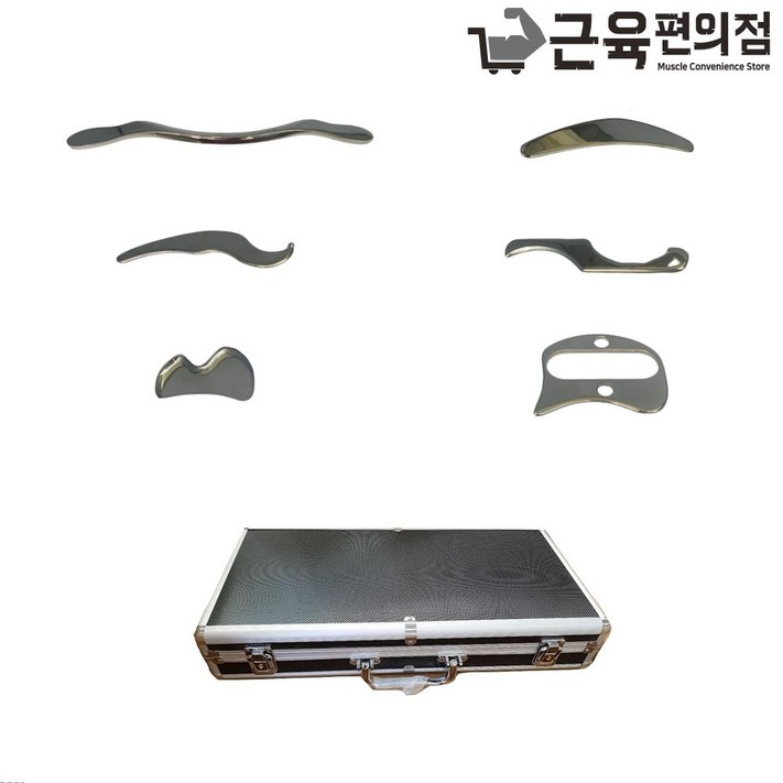 IASTM 연부조직가동술 승모근 허벅지 종아리 근육 마사지 바디 괄사 도구 근막이완 툴 6종 IASTM 연부조직가동술 승모근 허벅지 종아리 근육 마사지 바디 괄사 도구 근막이완 툴 6종