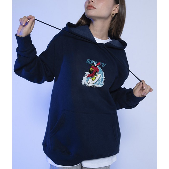 슈퍼레이티브  SURFING PARROT 프리미엄 기모 후드 SSHSP014