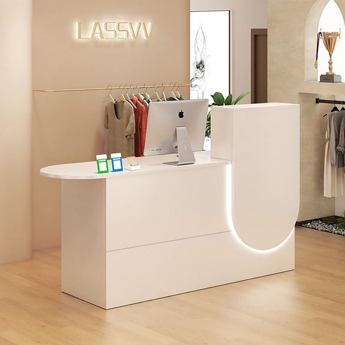 미용실 네일숍 옷가게 업소용 카운터 식당 카페 계산대테이블, 화이트화이트