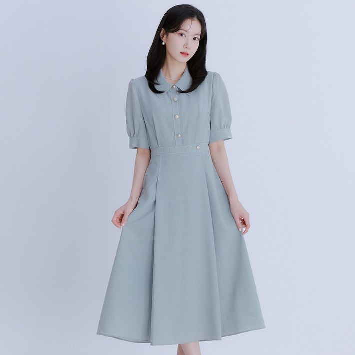 로엠 셔츠카라 플레어 원피스4colorsRMOWE37RT6 울산점 뉴코아