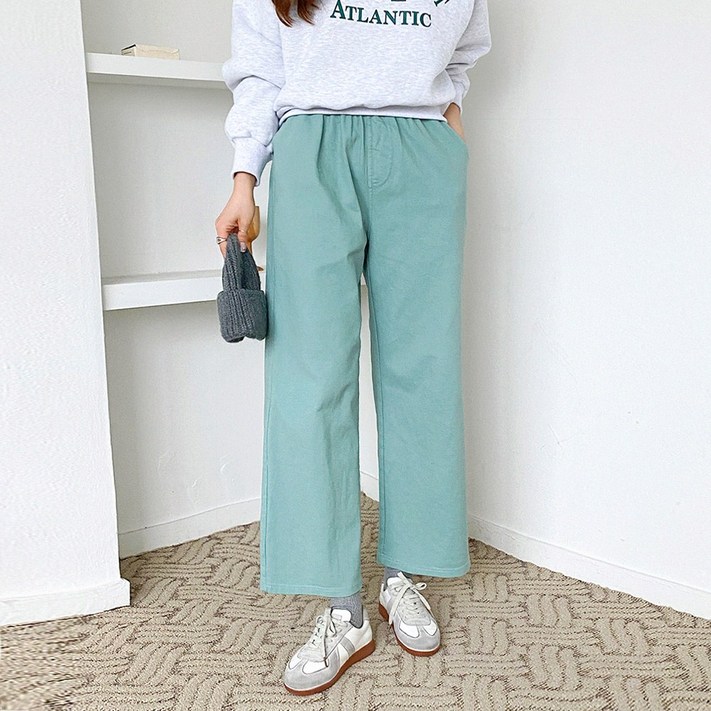 볼디 워싱 코튼팬츠 5color 데일리룩 파스텔톤 와이드일자핏 볼디 워싱 코튼팬츠 5color 데일리룩 파스텔톤 와이드일자핏