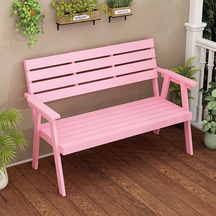 모던 야외용 벤치의자 2인용 등받이 벤치의자 정원용 휴식벤치, G01