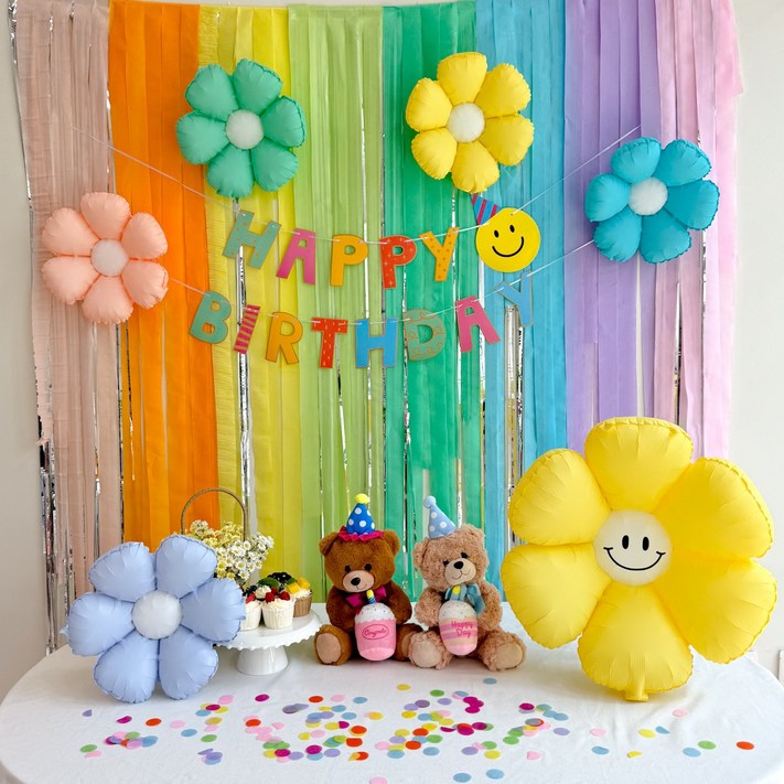 쏙쏙마켓 생일파티용품 파티스트리머 풍선 가랜드 세트, 1개, 파스텔 데이지 세트 쏙쏙마켓 생일파티용품 파티스트리머 풍선 가랜드 세트, 1개, 파스텔 데이지 세트