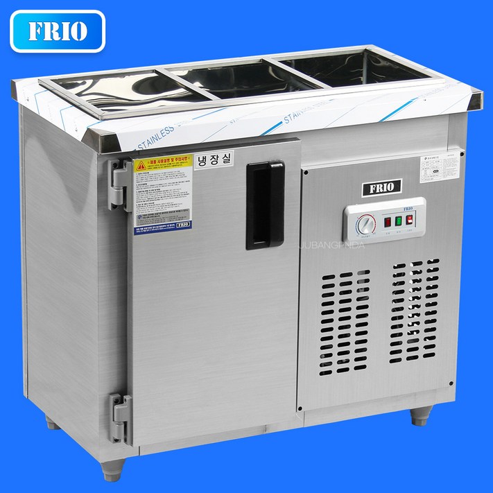 FRIO 프리오 업소용냉장고 반찬 작업대 테이블 김밥 토핑 셀프냉장고 올냉장 메탈재질 아나로그 컨트롤러, 43 김밥냉장고 8구 1500