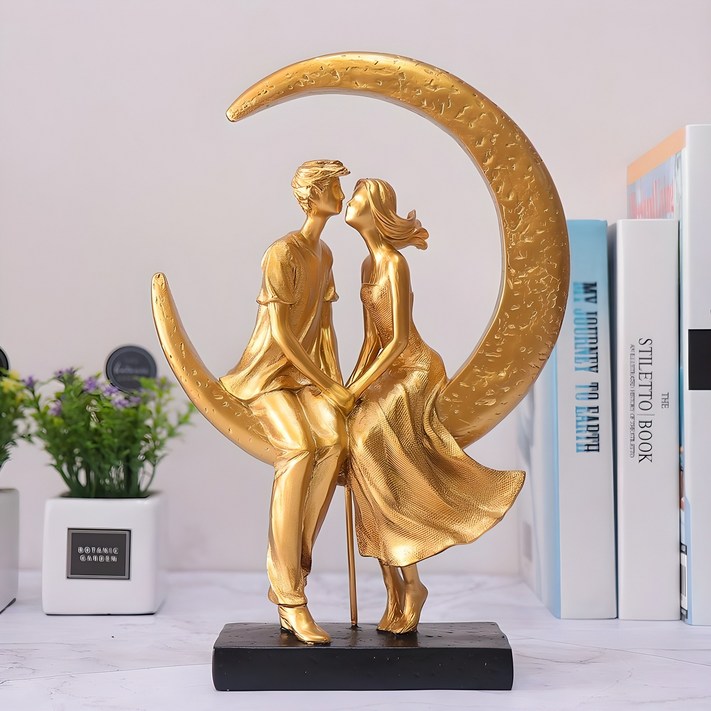 황금 달빛연인 인테리어 장식품 OET005 집들이선물 결혼선물 홈데코선물