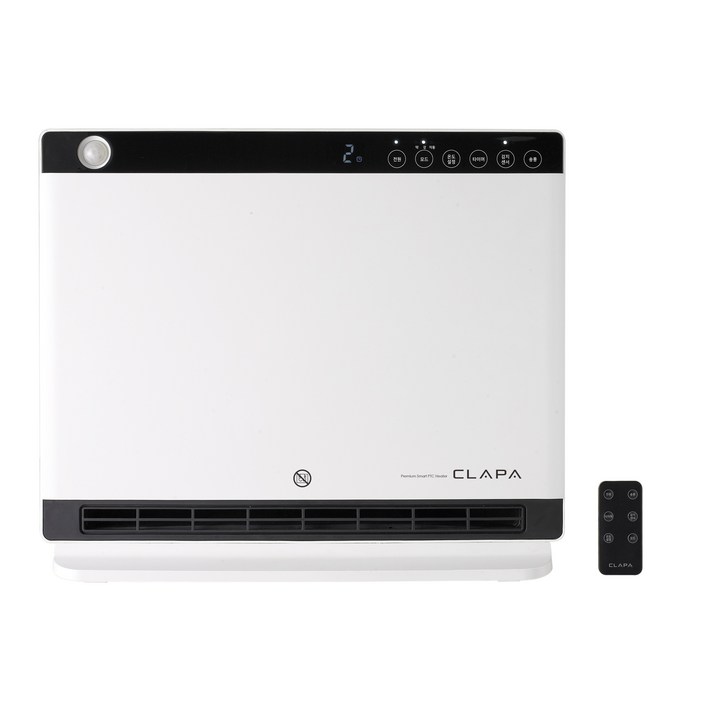 누적 5만대 클래파 PTC 가정용 온풍기 AI온도조절 절전형 전기 히터  리모컨, 단일상품, 화이트