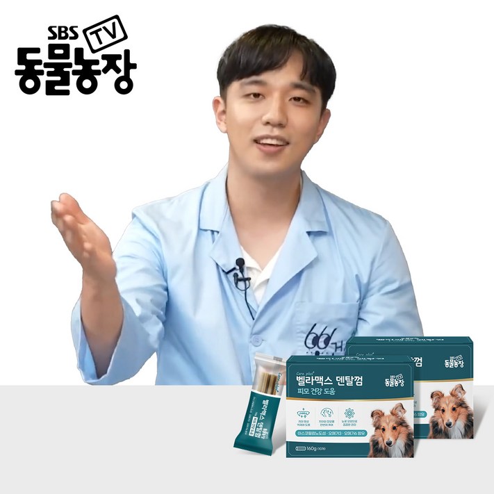 SBS TV 동물농장 덴탈껌 강아지 치석 양치 입냄새 제거, 구강치석관리, 단품, 2개, 160g