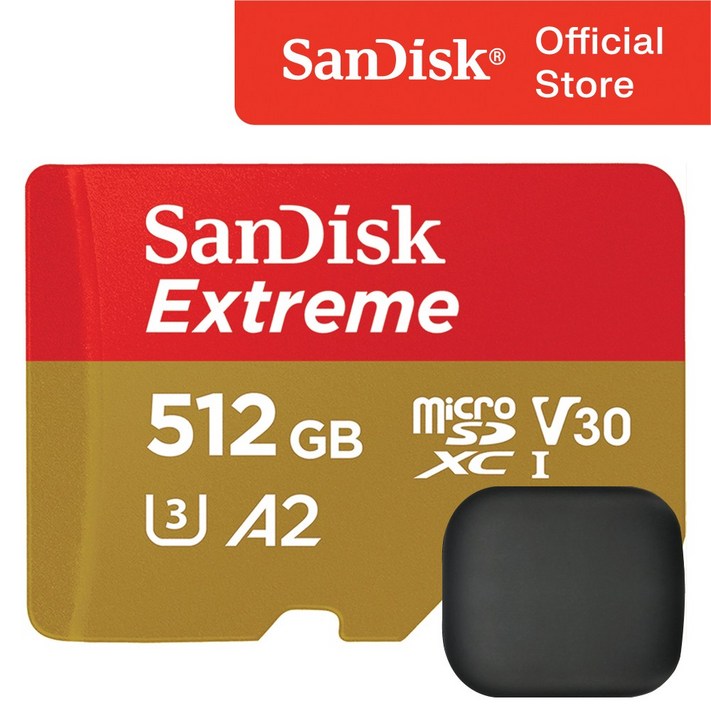 샌디스크 익스트림 마이크로 SD 카드 / 메모리 보관 케이스, 512GB - 쇼핑뉴스
