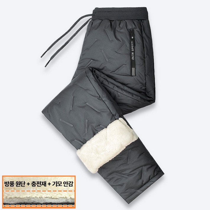 코디코치 남성 겨울 패딩 바지 방한 밴딩 캐주얼 기모 퐁듀 팬츠