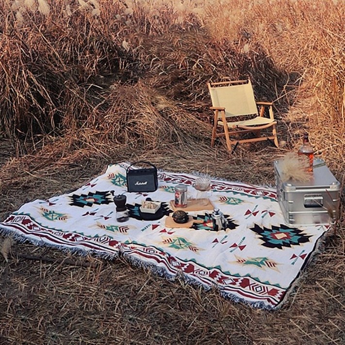 몽골망토 캠핑 에스닉 담요 숄 여행 입는담요 감성 블랭킷 후드 판쵸양말 증정