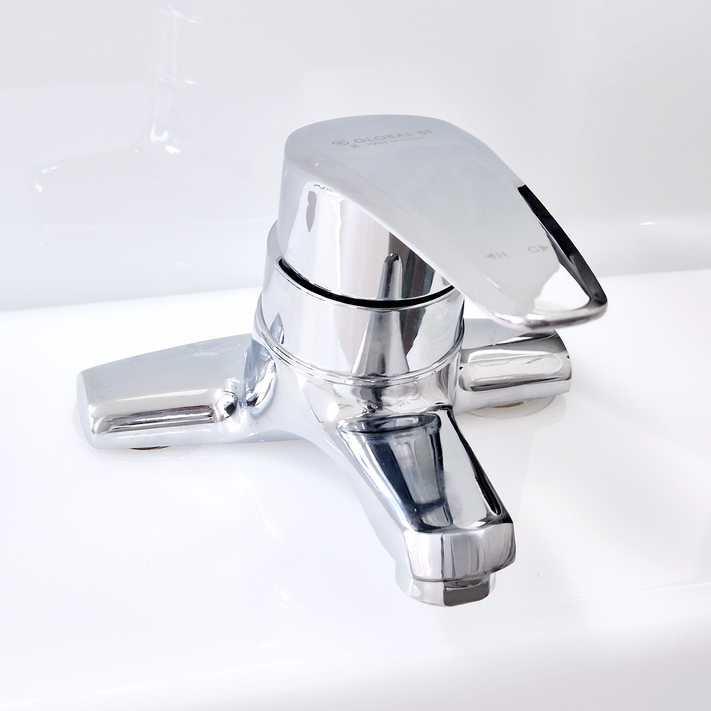 로딘 국산 투홀 세면 수전 욕실 화장실 세면기 수도꼭지 2홀 M1400