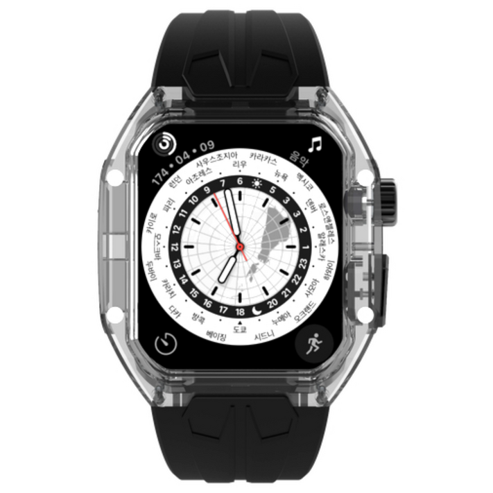 핸디핸드 애플워치용 풀커버 스포티 케이스 핸디워치 에어, 블랙, 1개