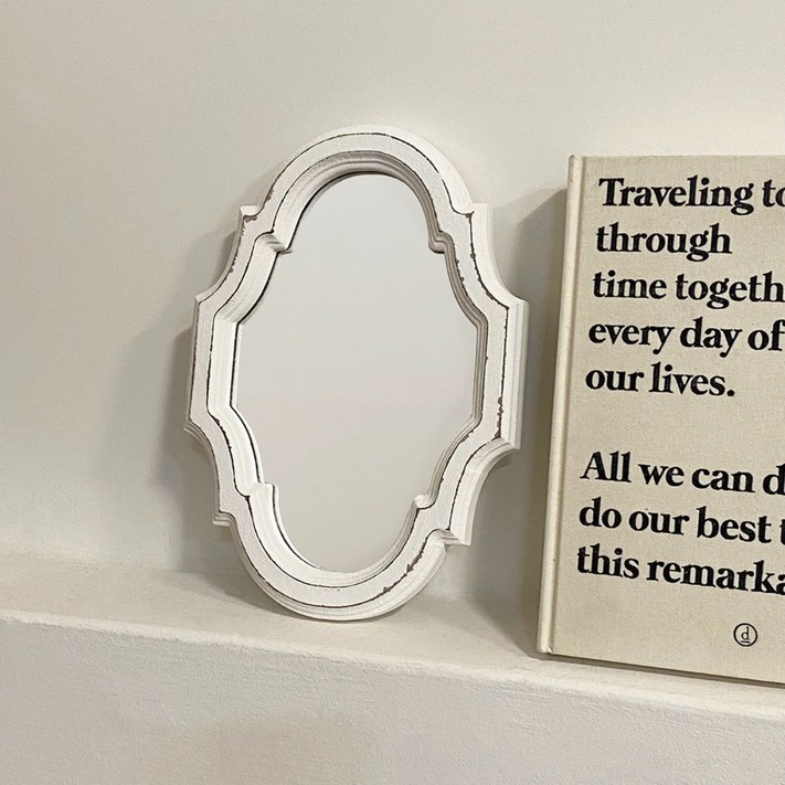 미니 빈티지거울 프렌치 쉐비 벽걸이 거울