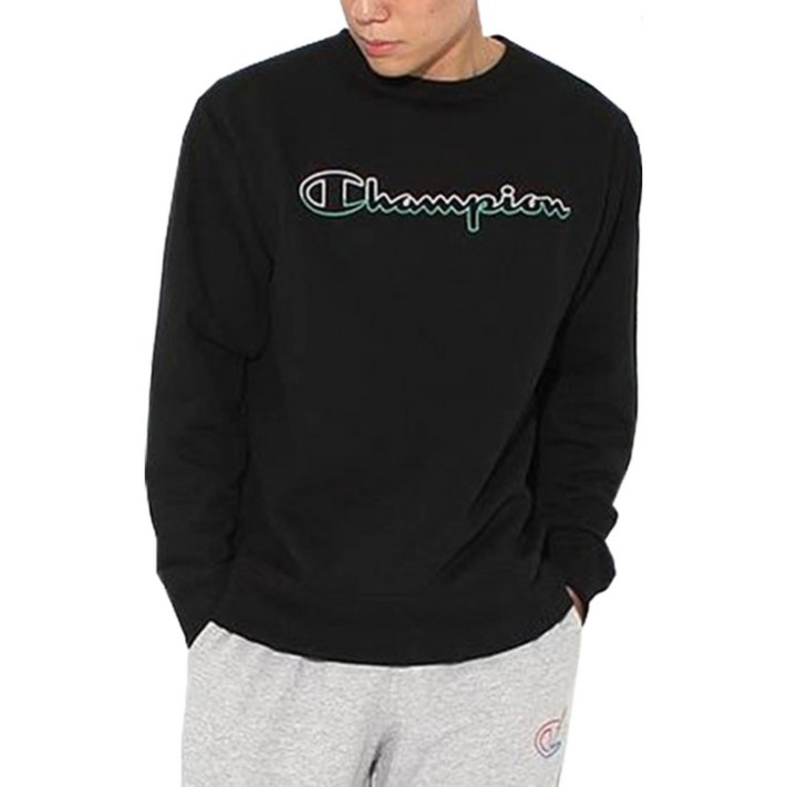 챔피온 파워블렌드 남성용 맨투맨 GF88H 팝블랙