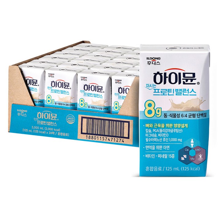 하이뮨 마시는 프로틴 밸런스 음료, 125ml, 24개 하이뮨 마시는 프로틴 밸런스 음료, 125ml, 24개