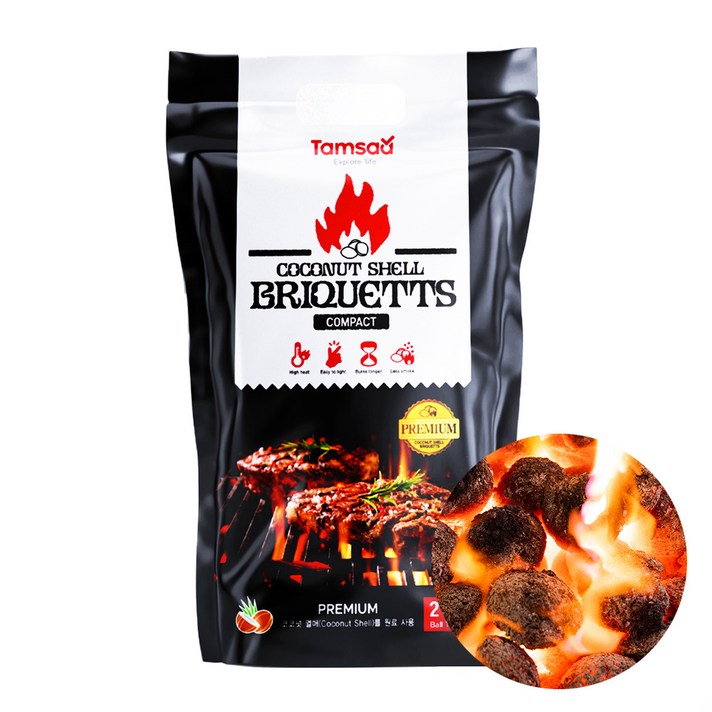 탐사 코코넛 차콜 브리켓 탐사 코코넛 차콜 브리켓