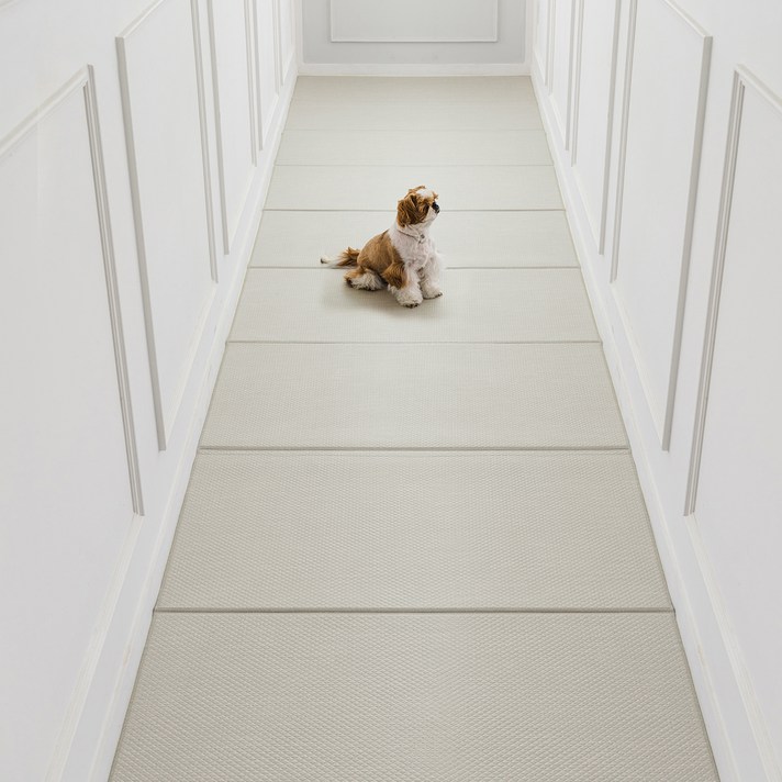 디팡 펫플레이 폴딩타입 강아지매트 100, 시크 크리미, 1개