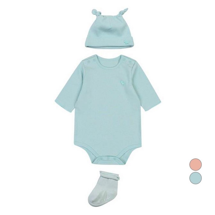 에뜨와 아동용 S에이든 바디수트 3종 세트  선물포장