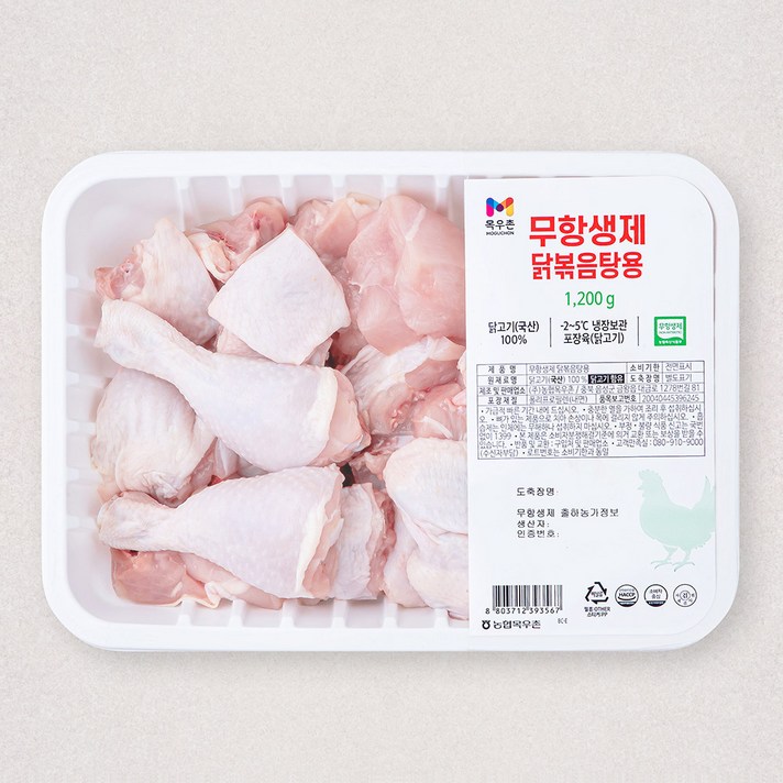 목우촌 무항생제 인증 닭볶음탕용 닭고기 냉장, 1.2kg, 1개