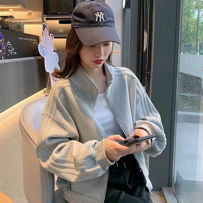 피어니스트 하이넥 베이스 자켓 스타일 집업