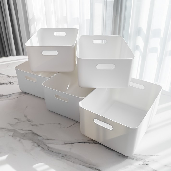 아임홈리빙 지니 팬트리 바스켓, 화이트, 5개