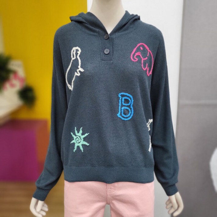 베네통 헨리넥 후드 니트 BAKP07341 DEDJ 1963518