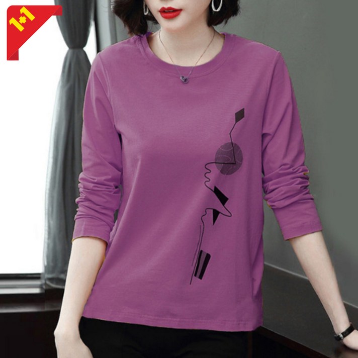 에르모소 루즈핏 도형 프린팅 티셔츠 2개