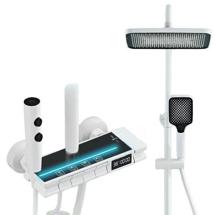 해바라기 샤워기 세트 고급형 수온 표시 스마트 샤워기수전 세트 욕실 샤워 수전 레인샤워