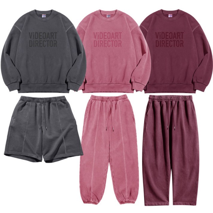 맨하탄브리즈 사계절 남녀공용 피그먼트 디렉터 맨투맨 트레이닝 셋업 3종