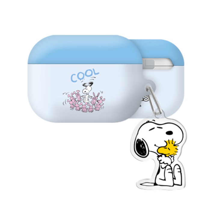 빈티지 스누피 무드 에어팟프로3 하드 케이스 아크릴키링, 빈티지스누피무드기쁨, AirPods Pro3세대