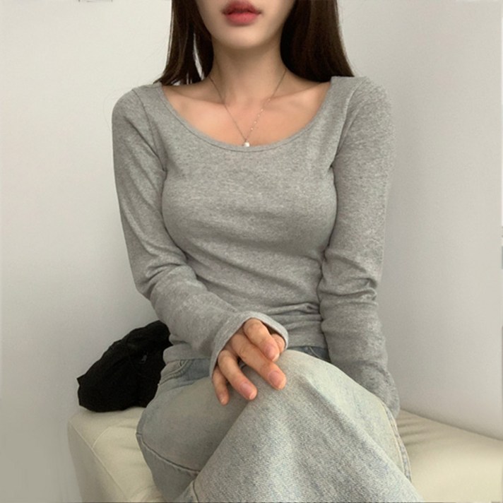 라뷰마켓 긴팔ver 일년내내 3kg 부드러운 면 유넥 긴팔티 6color 기본티이너티무지티봄긴팔면긴팔가을반팔가을긴팔겨울반팔흰티