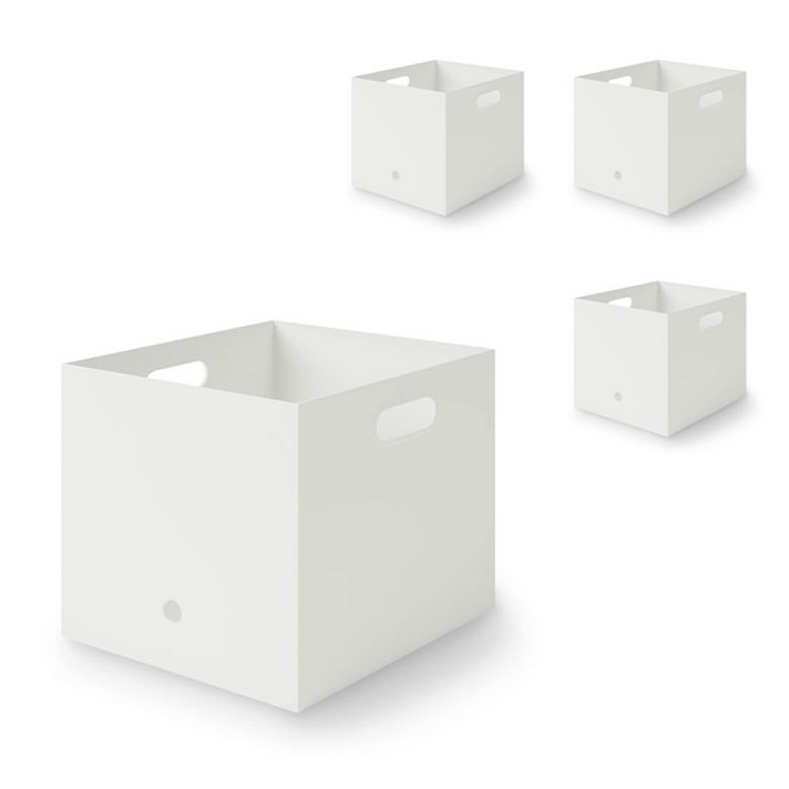 무인양품 MUJI 파일박스 스탠다드타입, 박스형, 4개, 4550344902875, 4개, 화이트그레이
