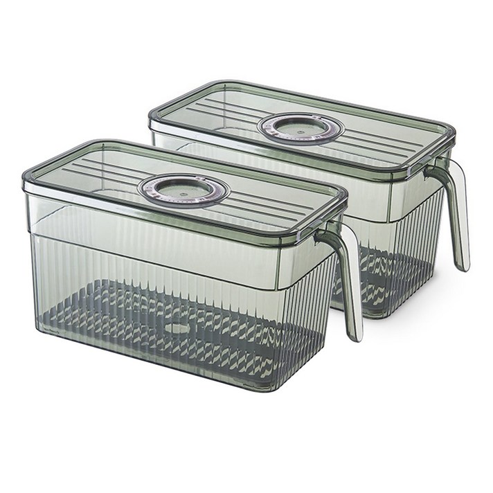 투명 냉장고 정리함손잡이가 있계란보관함 음식  야채 과일 저장 가능 뚜껑이 있는 주방수납함