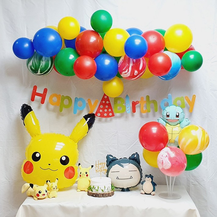 포켓몬 피카츄 생일풍선 파티용품 세트 포켓몬 피카츄 생일풍선 파티용품 세트