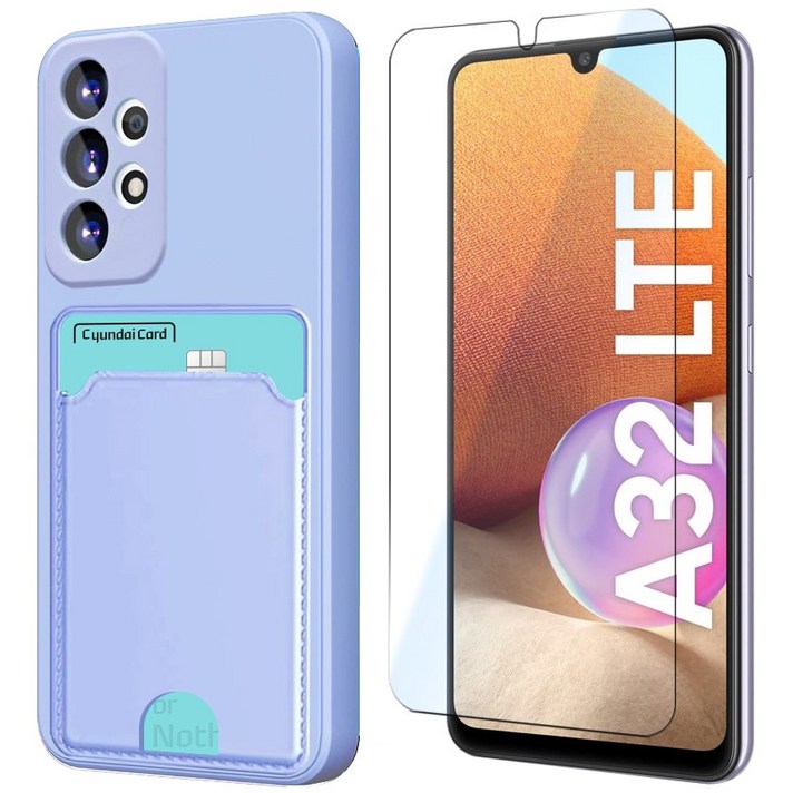 갤럭시 A32 LTE 카드 수납 카메라보호 컬러 휴대폰 케이스 강화유리 액정보호 필름 갤럭시 A32 LTE 카드 수납 카메라보호 컬러 휴대폰 케이스 강화유리 액정보호 필름